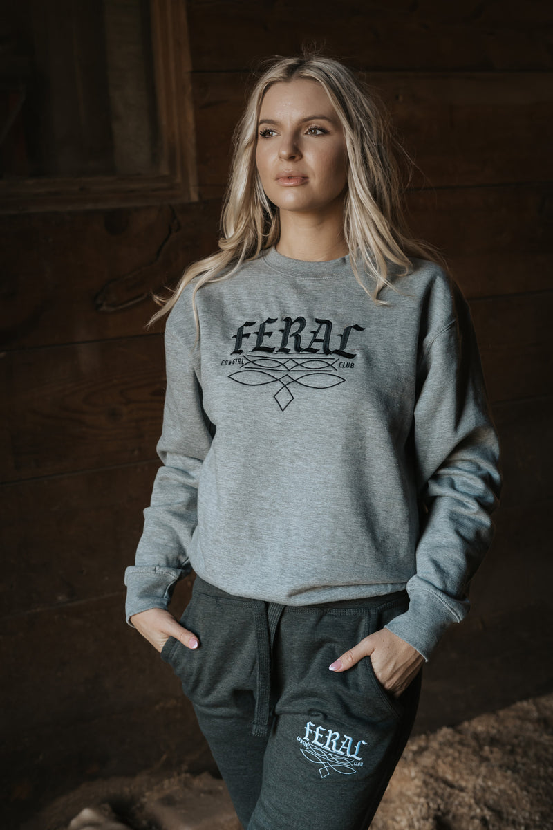 Western Feral Boot-Stitch fleece sweatpants – Casey Curtis Design