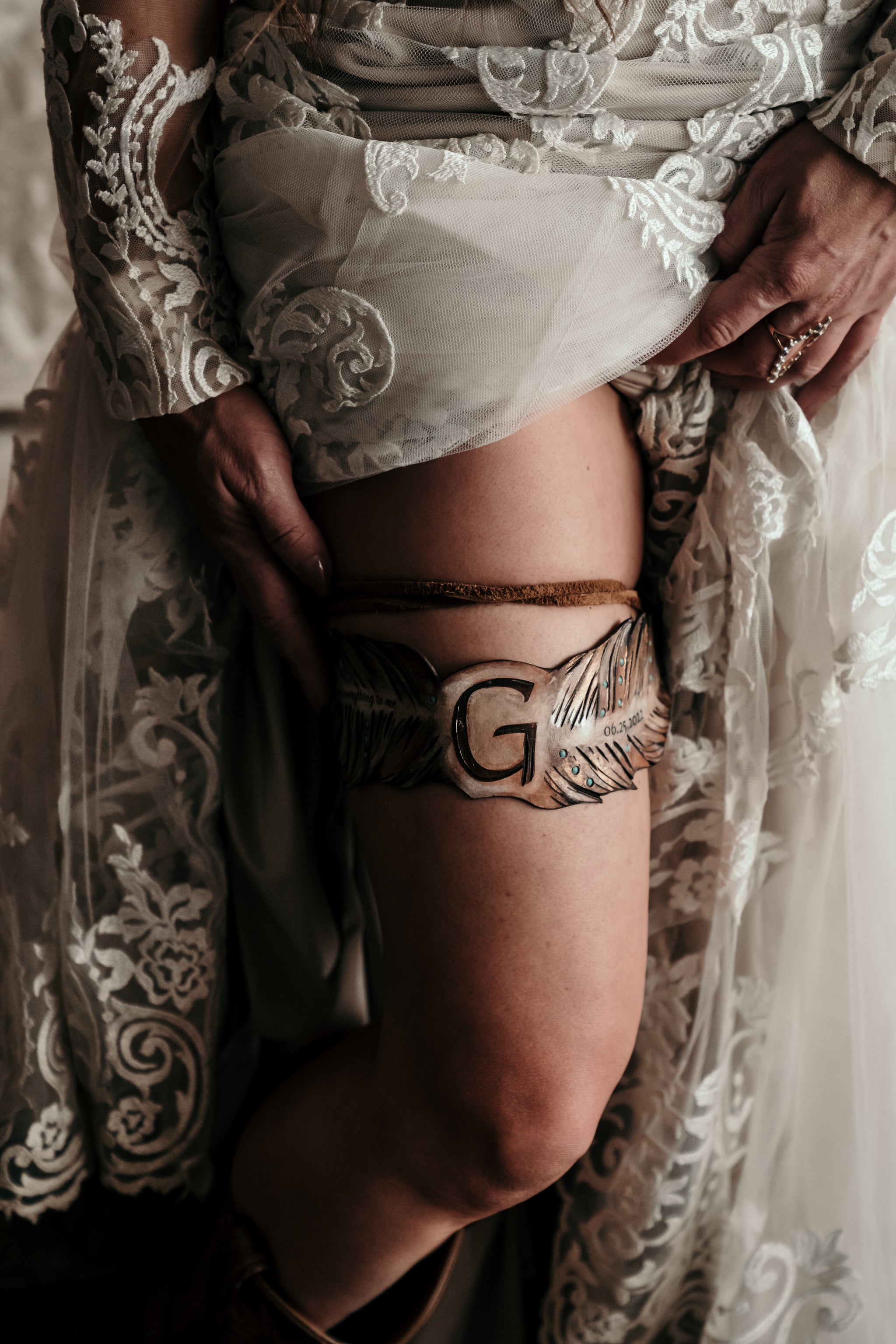 Leather Wedding selling Garter