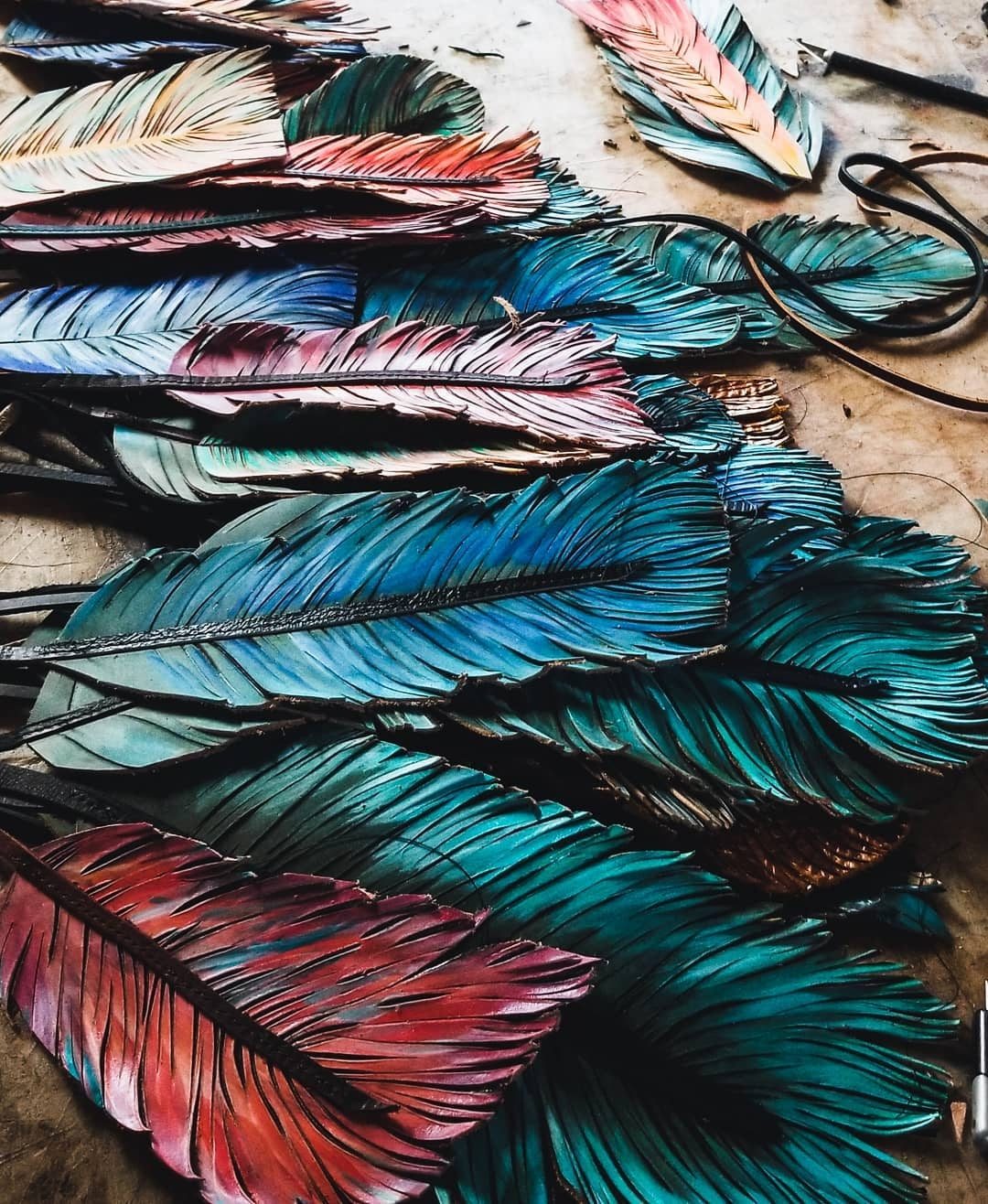 Custom Leather Feathers – Casey Curtis Design